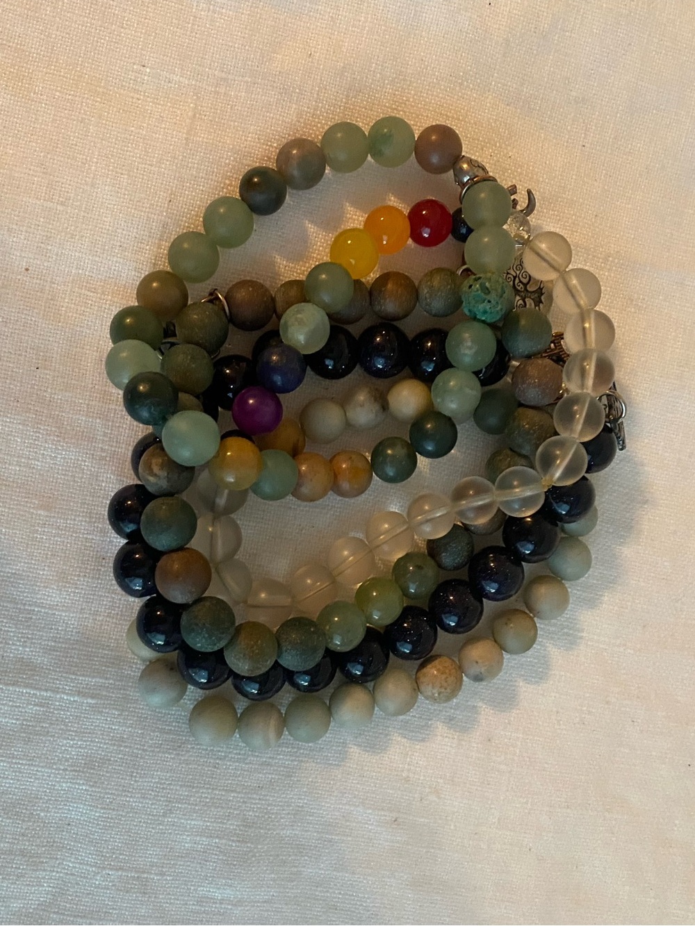 Set of 5 assorted beaded bracelets